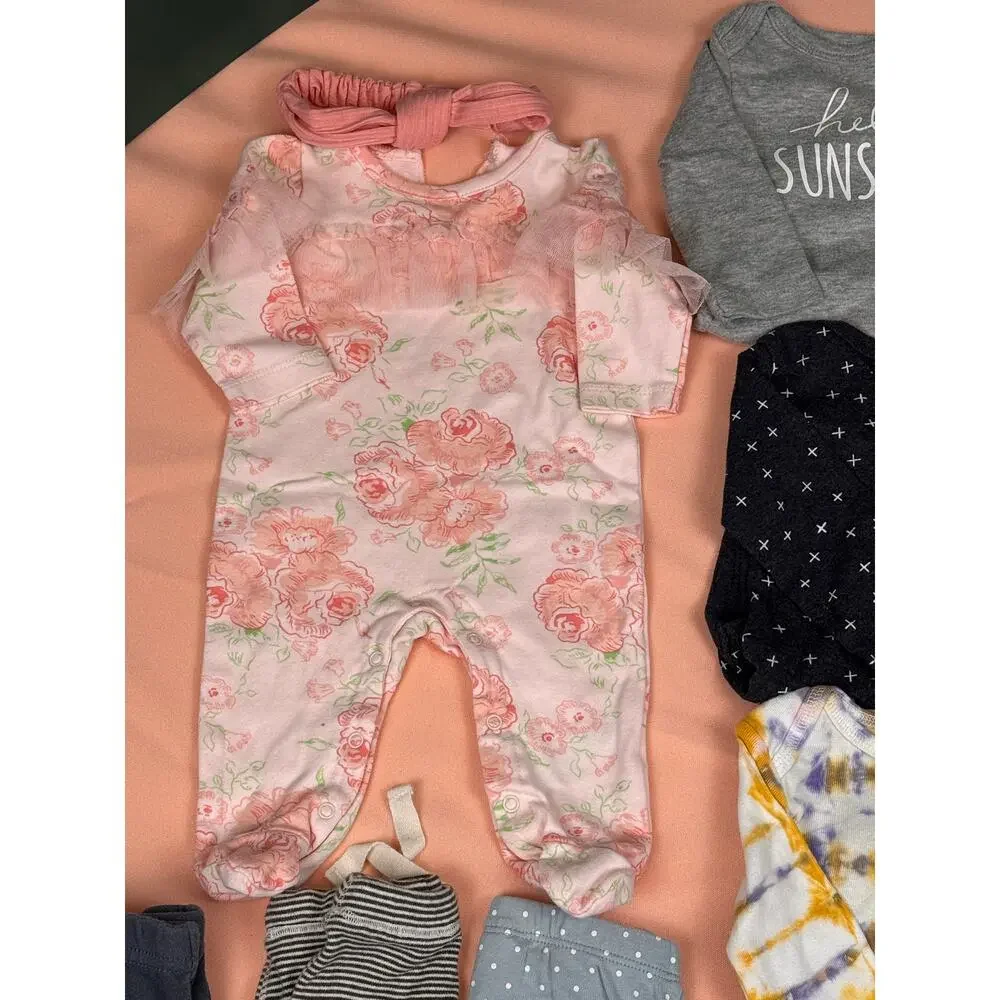 Baby Girl 0–3M Fall/Winter Clothing Lot – 21 Pieces #557